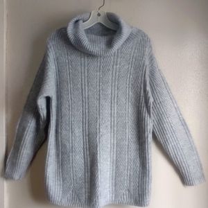 Isabel maternity turtleneck sweater women's small gray